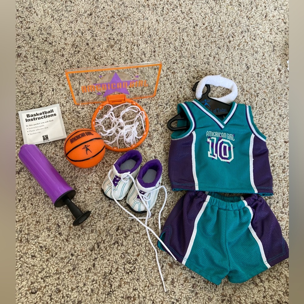 American Girl of Today Basketball Uniform, Hoop & Gear